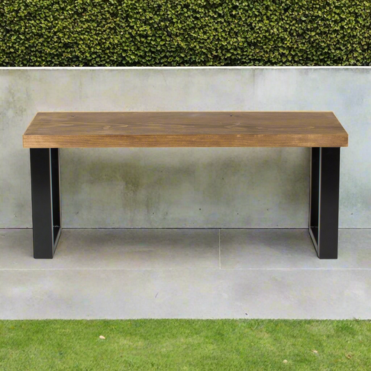 Wooden & Metal Handmade Garden Bench