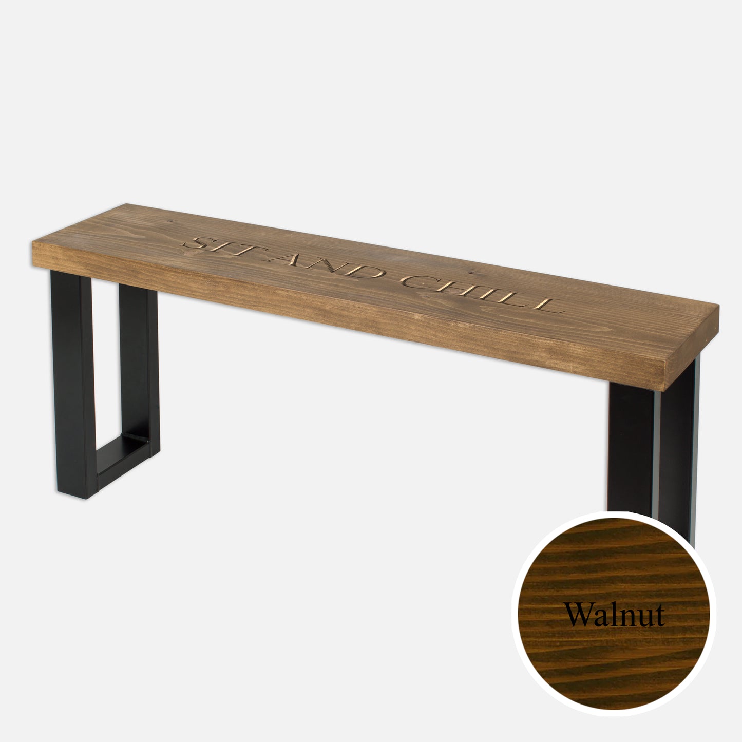 Wooden & Metal Handmade Garden Bench