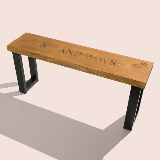 Wooden & Metal Personalised Handmade Bench