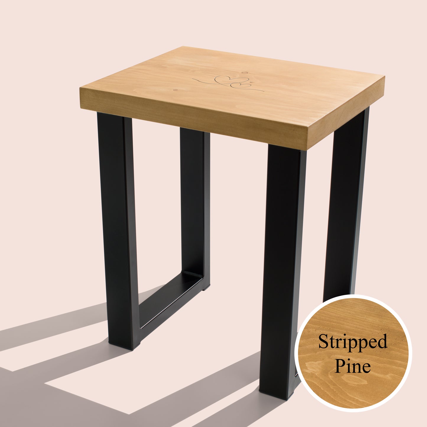 Handmade Wooden Personalised Side Table